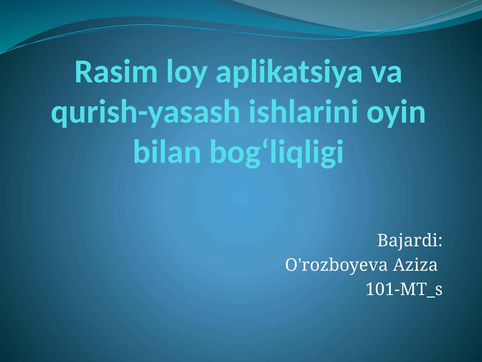 Rasimloyaplikatsiyavaqurish-yasashishlarinioyinbilanbogʻliqligi