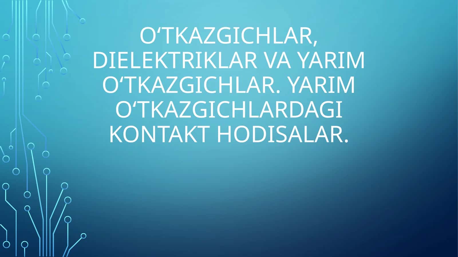 Elektr oʻtkazuvchanlik