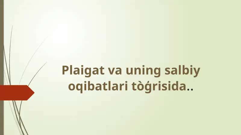 Plaigat va uning salbiy oqibatlari tòģrisida