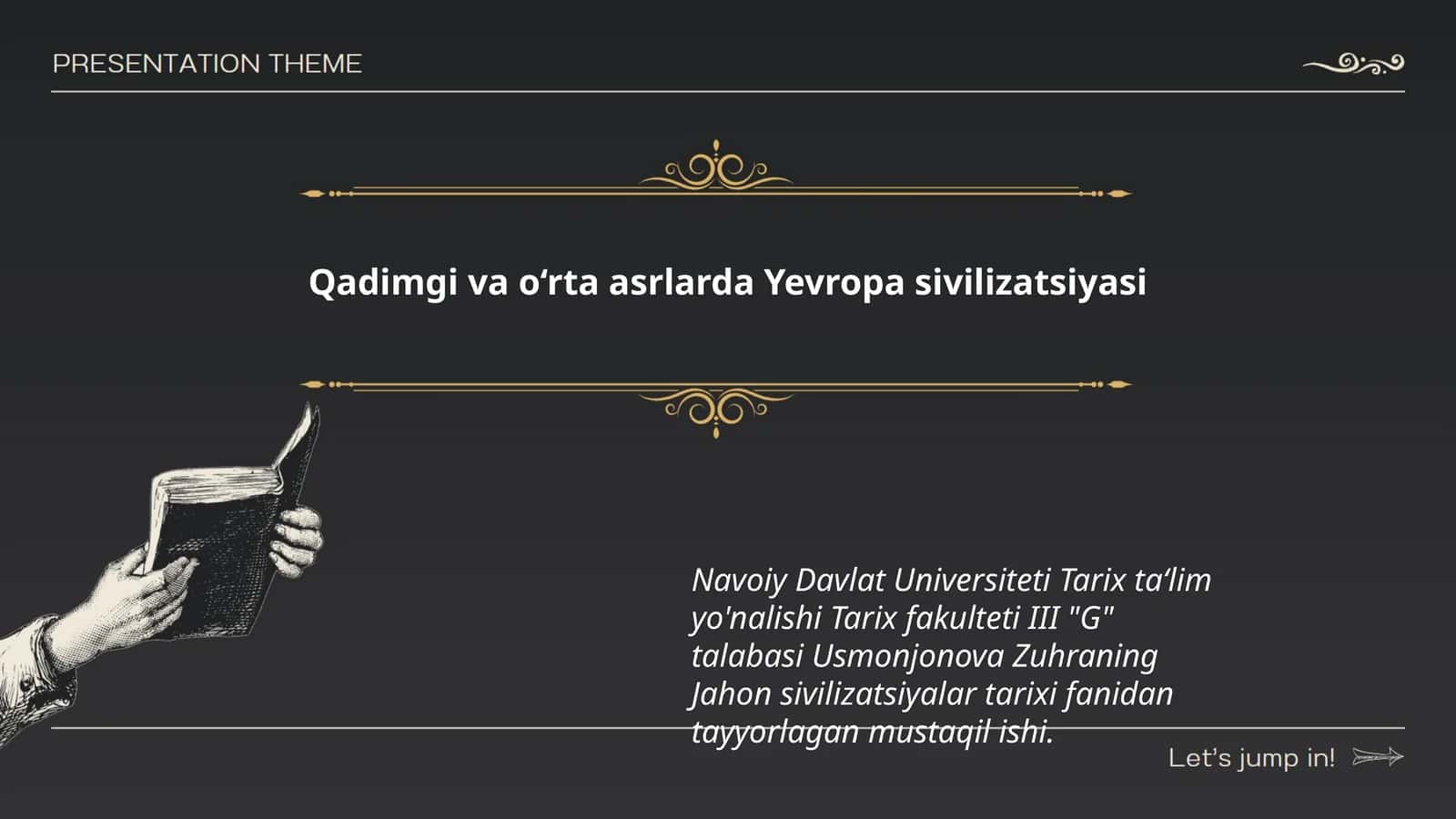 Qadimgi va o‘rta asrlarda Yevropa sivilizatsiyasi