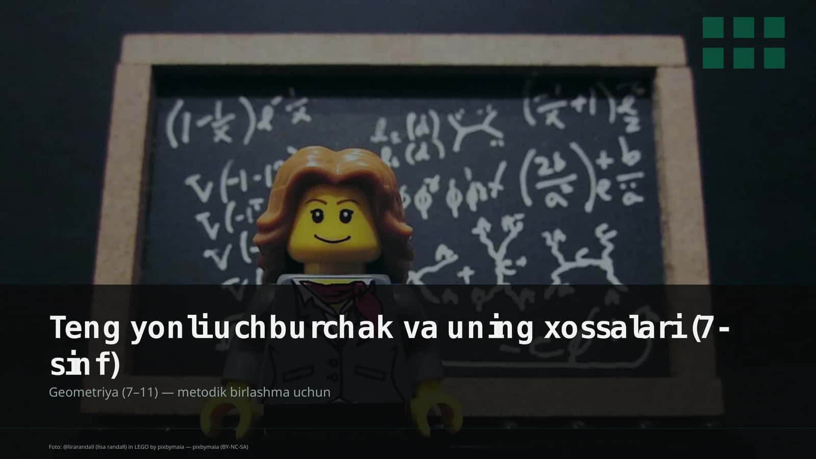 Teng yonli uchburchak va uning xossalari (7-sinf)