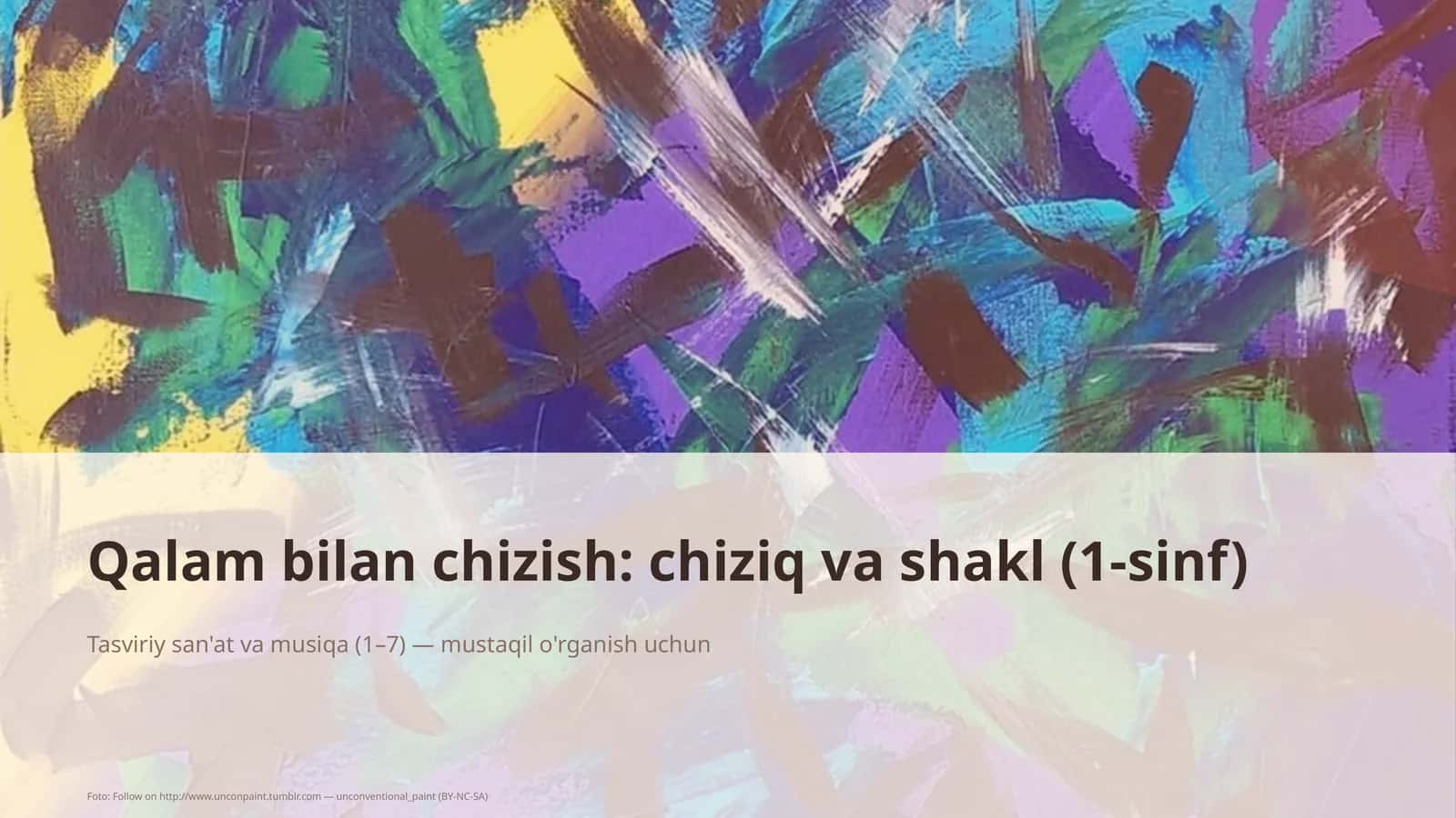 Qalam bilan chizish: chiziq va shakl (1-sinf)
