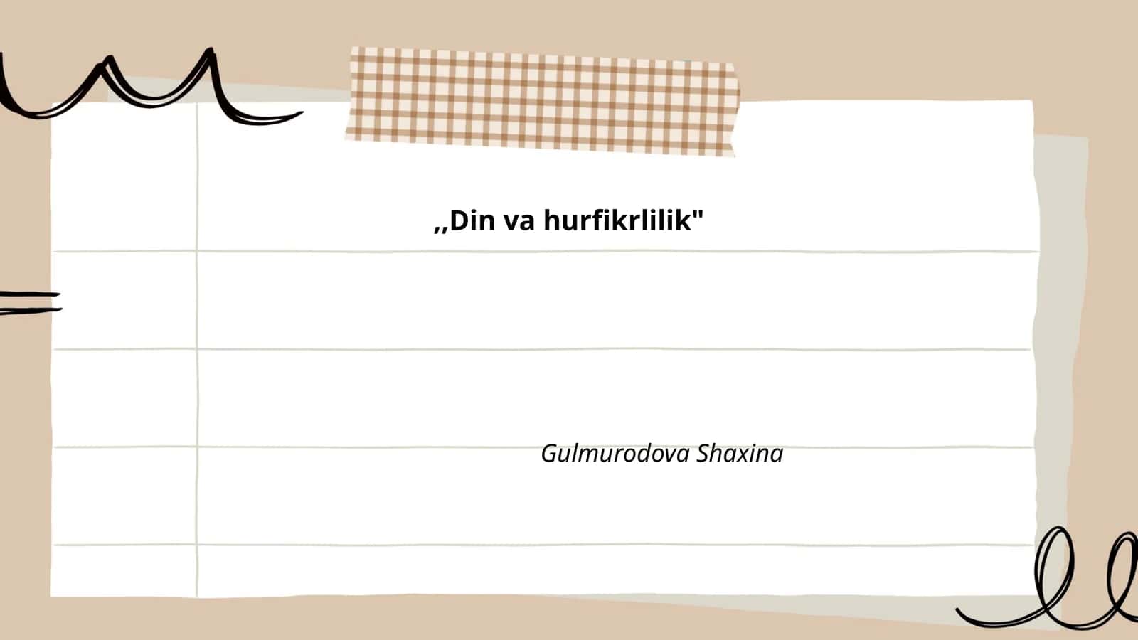 Din va hurfikrlilik