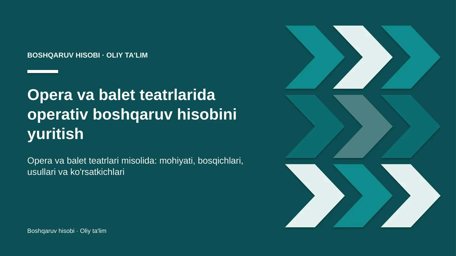 opera va balet teatrlarida operativ boshqaruv hisobini yuritish 9760