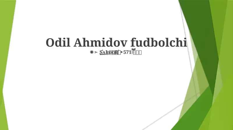 Odil Ahmidov fudbolchi