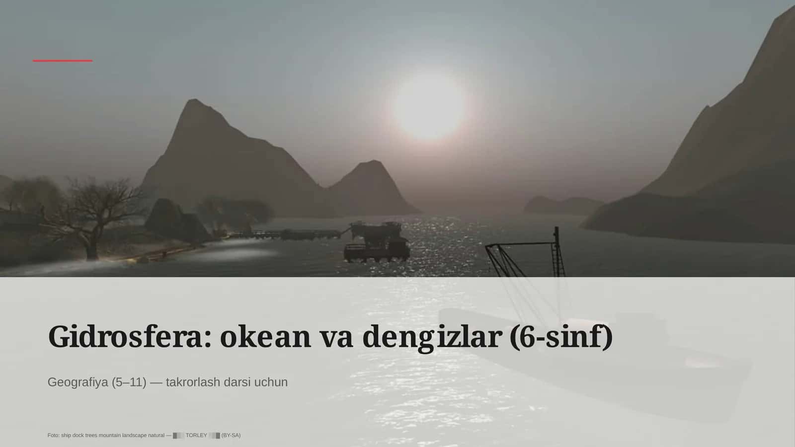 Gidrosfera: okean va dengizlar (6-sinf)