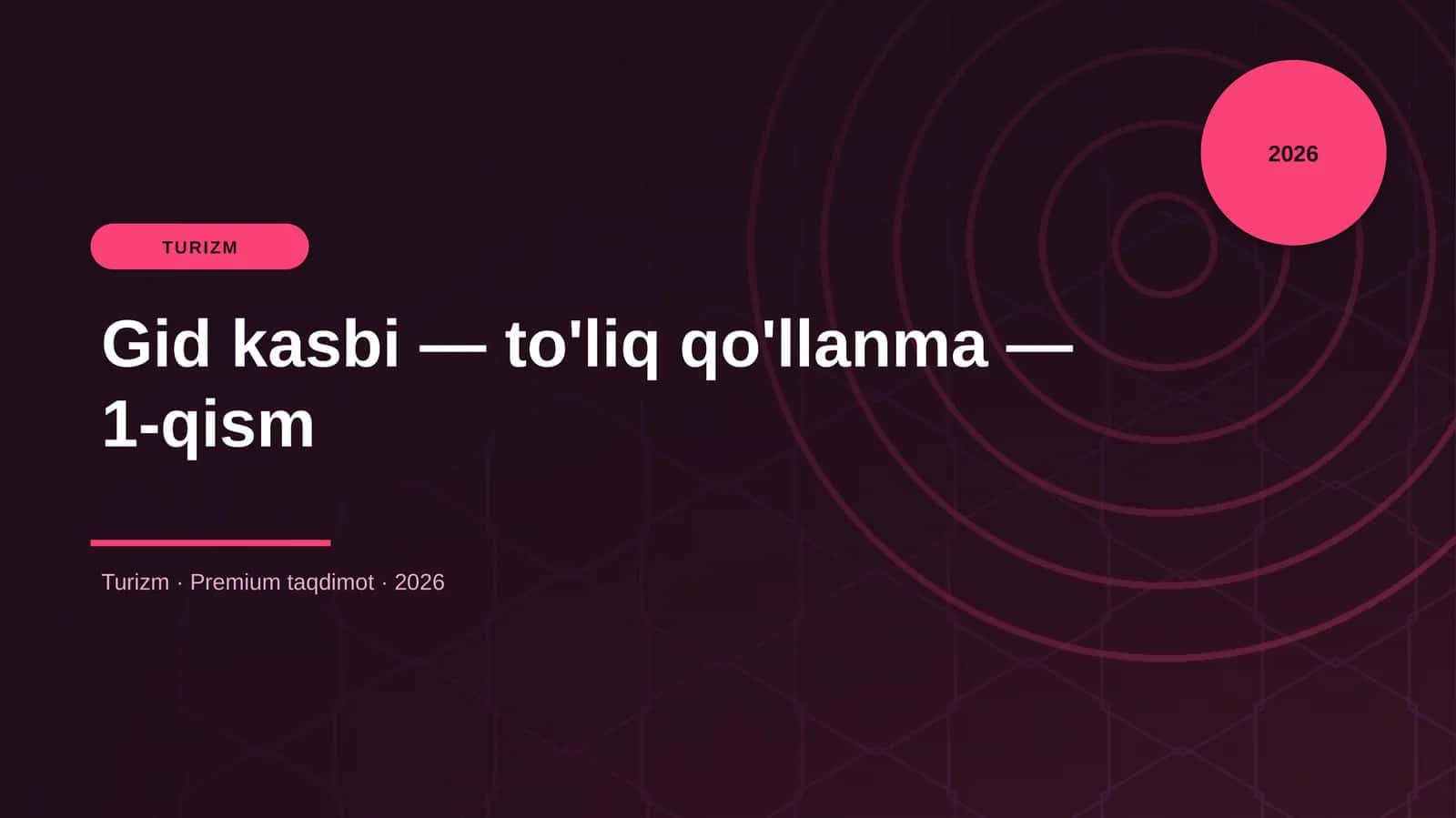 Gid kasbi — to'liq qo'llanma — 1-qism
