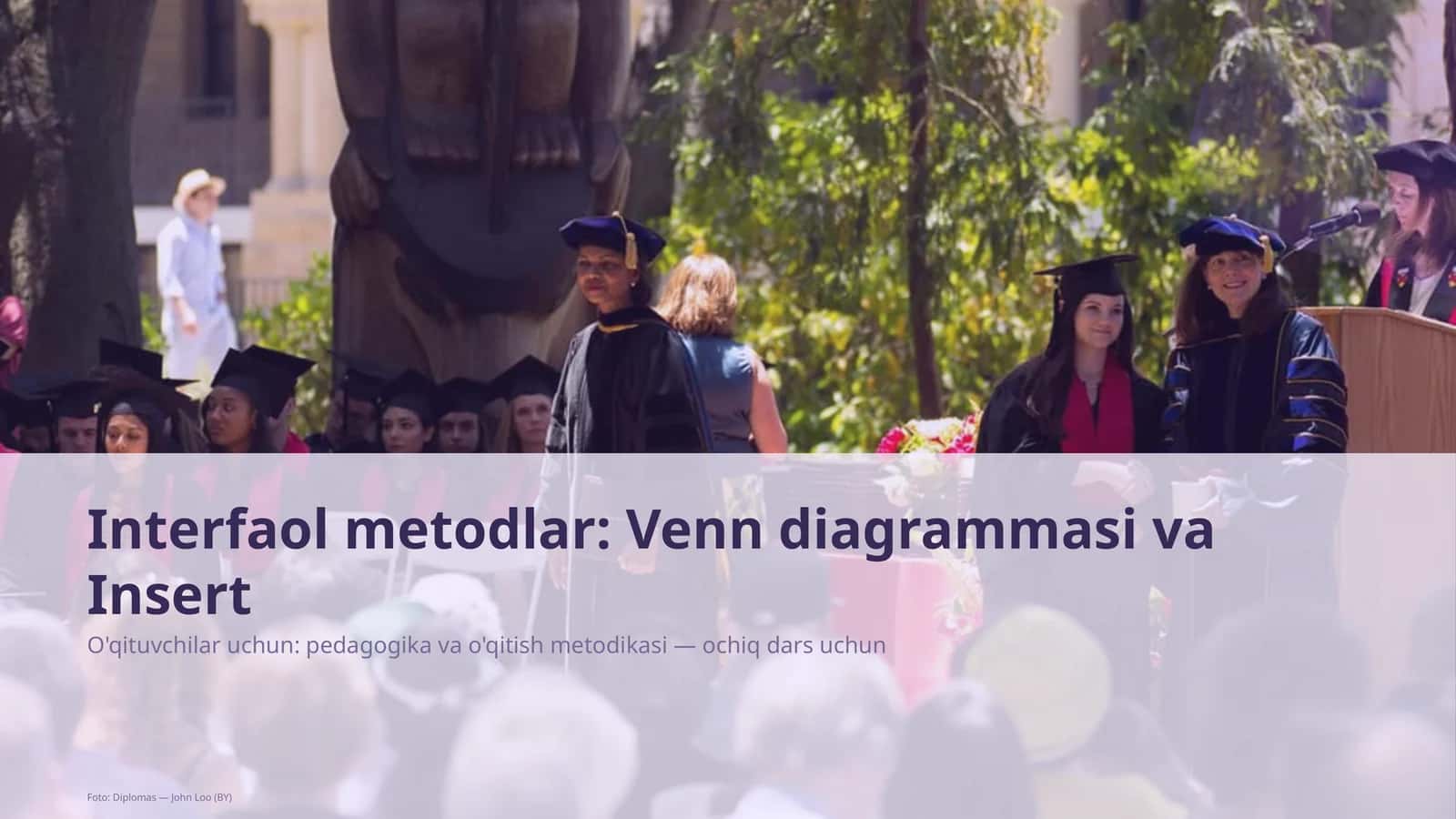 Interfaol metodlar: Venn diagrammasi va Insert