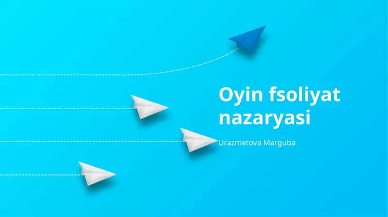 Oyin fsoliyat nazaryasi
