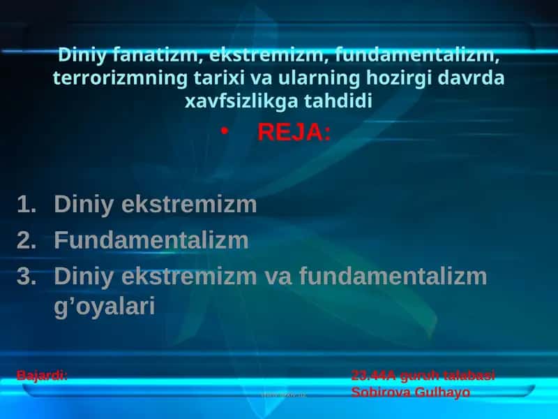 Diniy ekstremizm