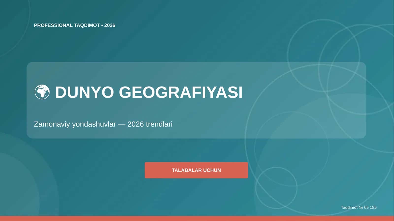 DUNYO GEOGRAFIYASI