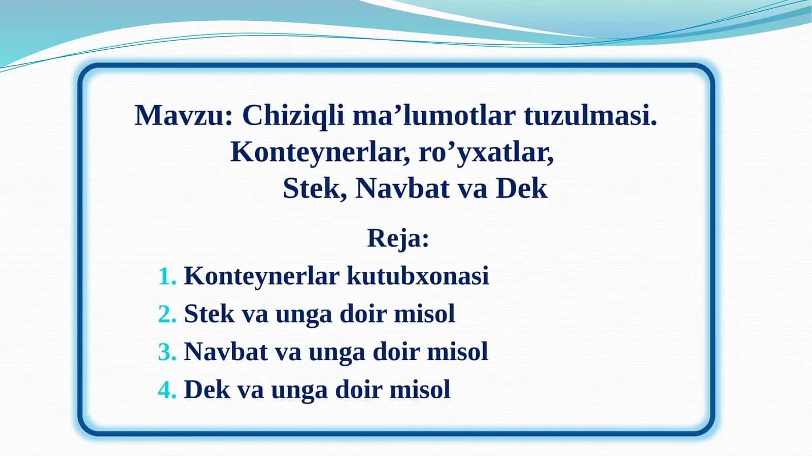 Konteynerlar kutubxonasi