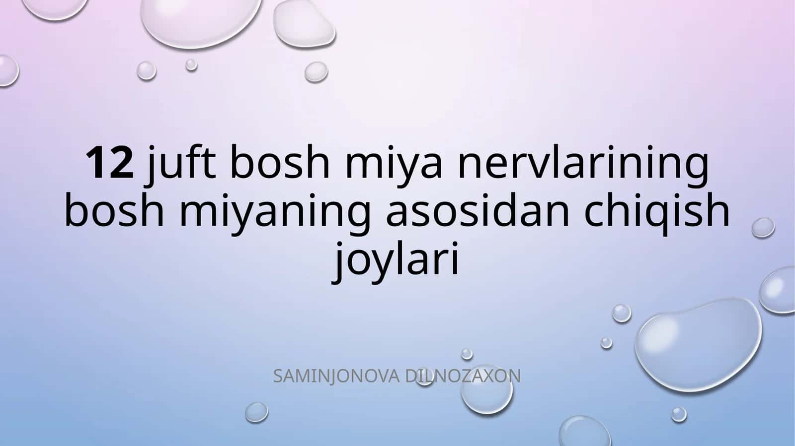 Boshmiyaning boshmiyaning asosiy chiqish joylari