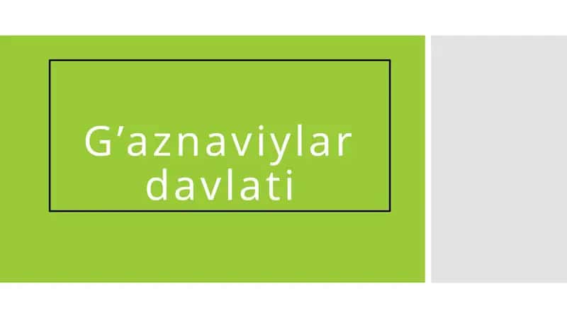 G’aznaviy davlati