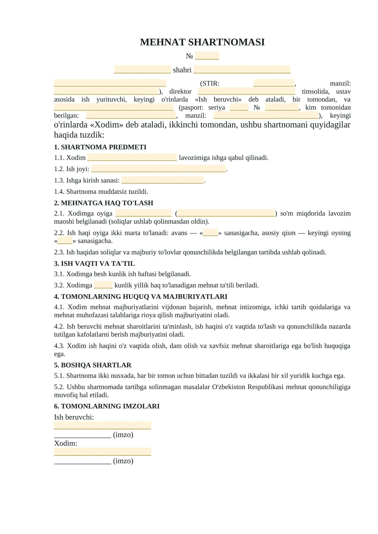 MEHNAT SHARTNOMASI