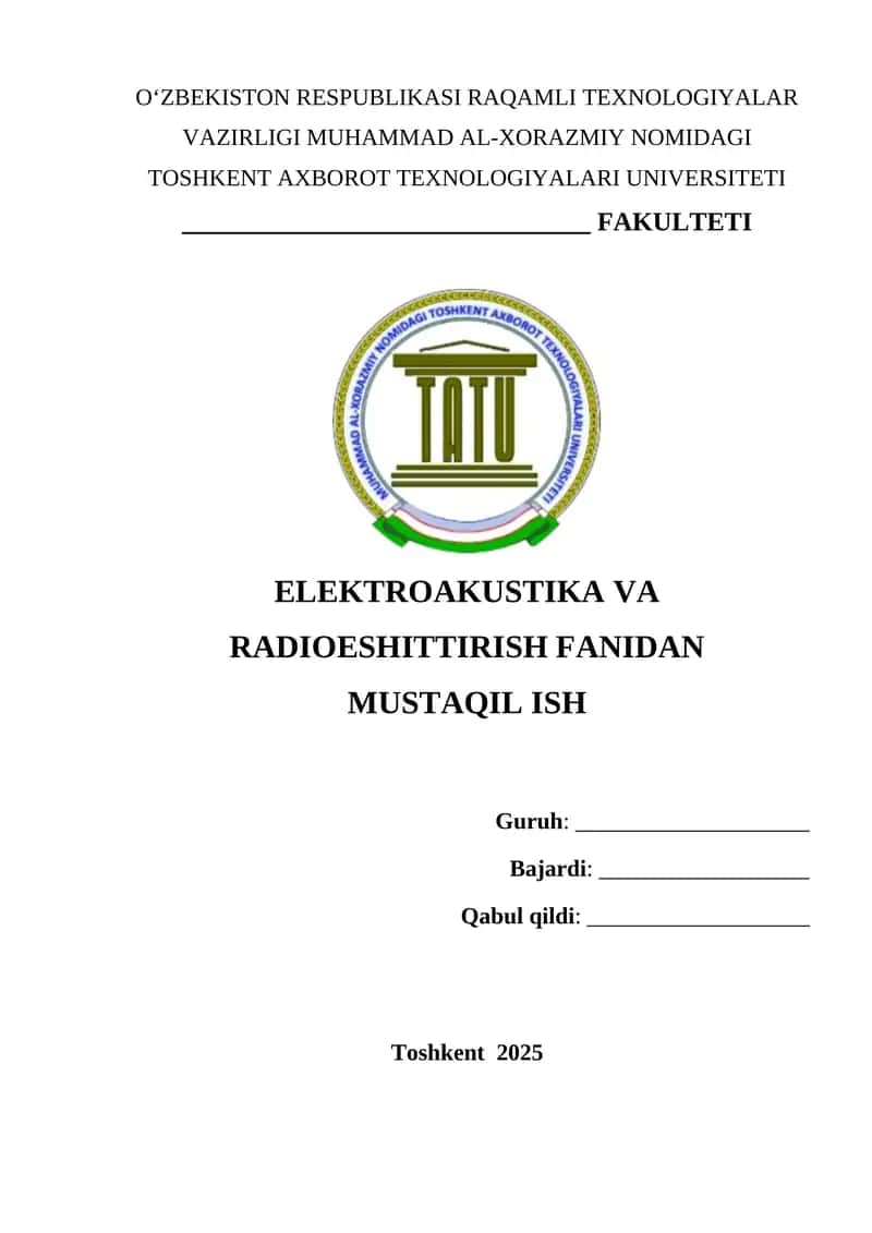 Oʼzbekiston respublikasida radioeshittirish tizimining bugungi kundagi holati
