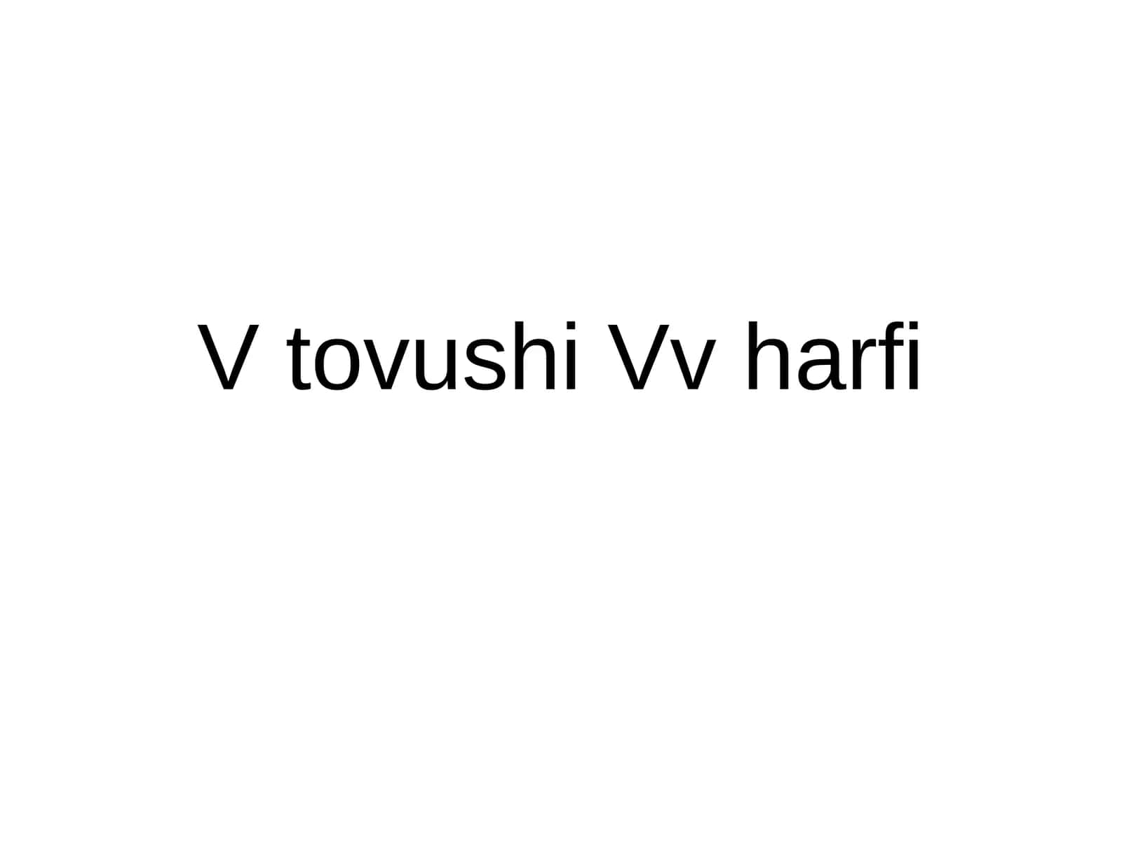 V tovushi Vv harfi