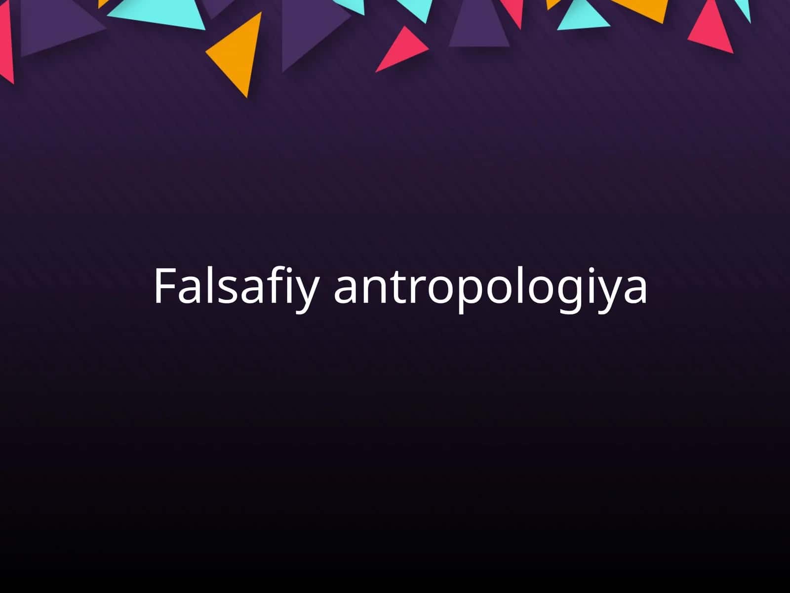 Falsafiyantropologiya
