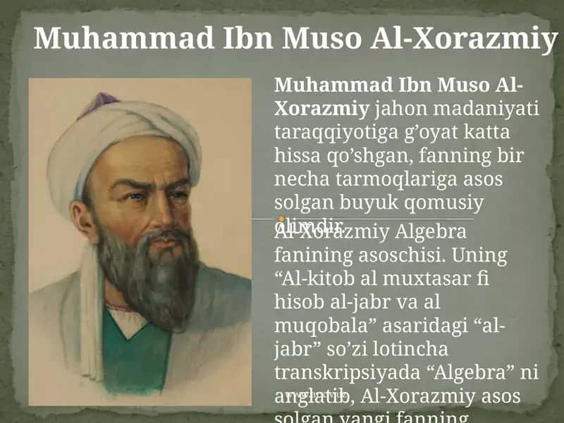 Muhammad Ibn Muso Al-Xorazmiy
