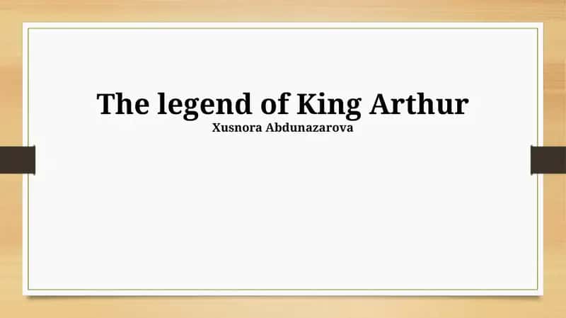 Camelot and the Knights of the Round Table
