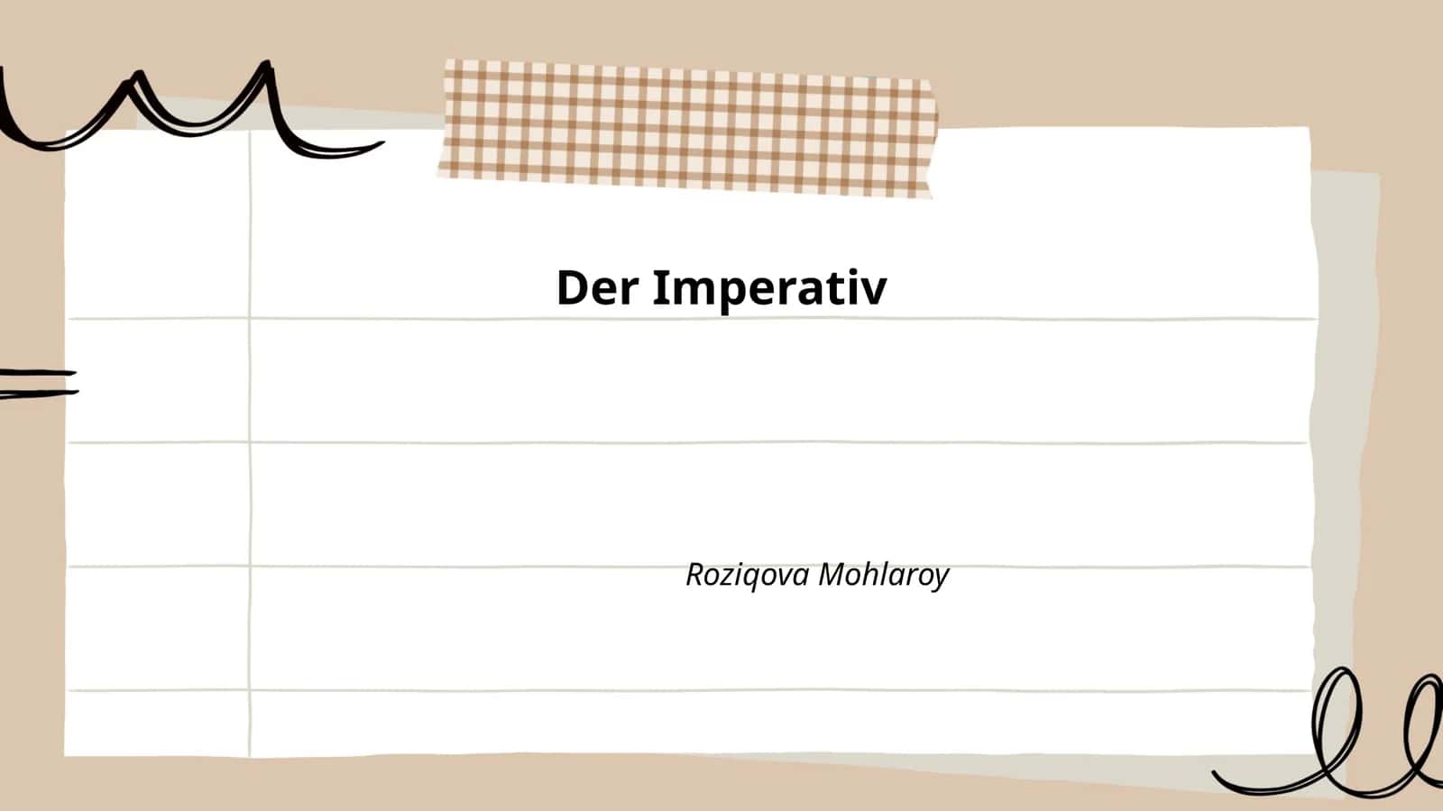 Der Imperativ
