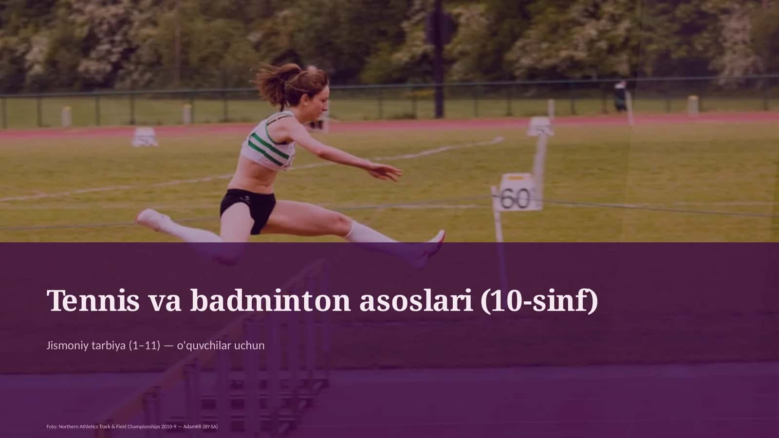 Tennis va badminton asoslari (10-sinf)