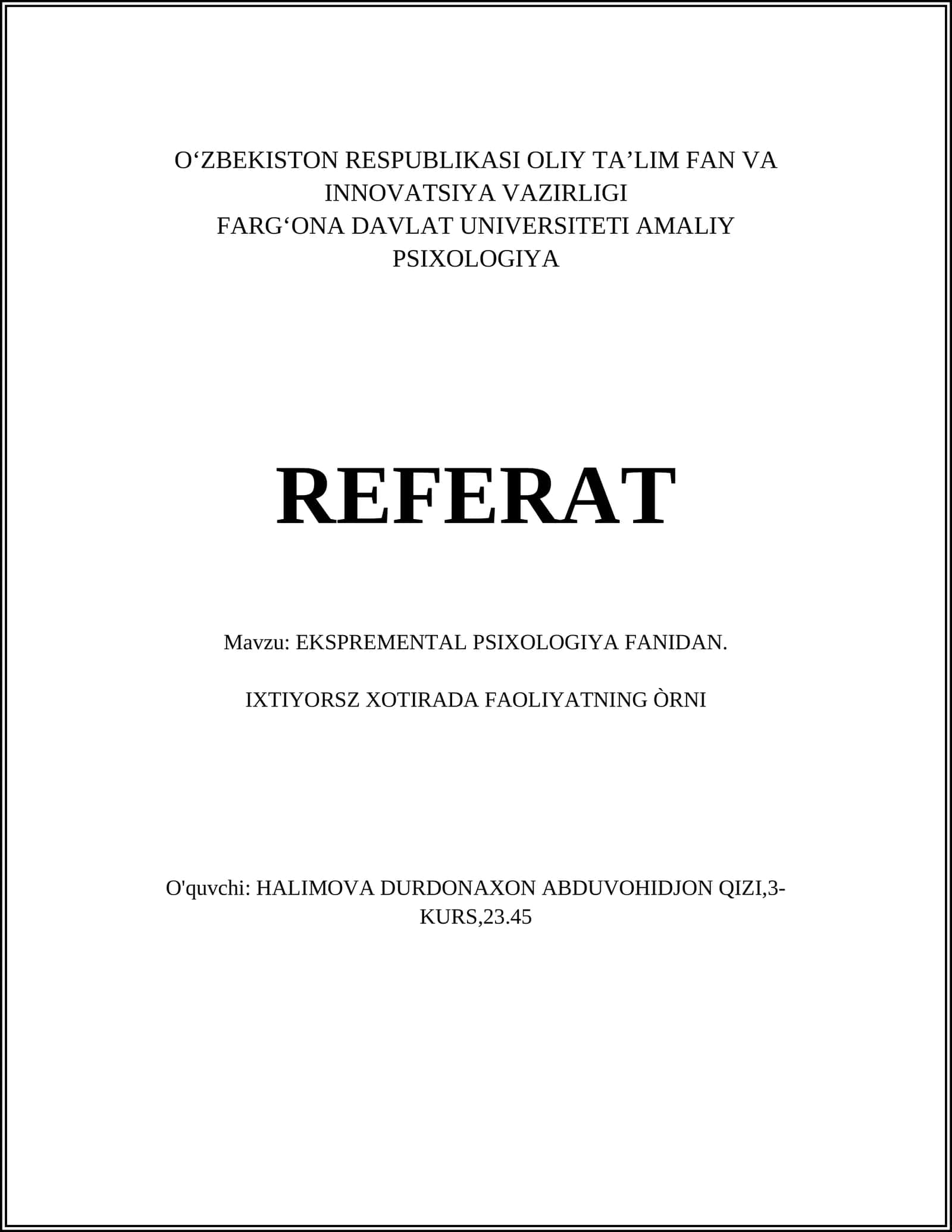 AMALIY PSIXOLOGIYA REFERAT