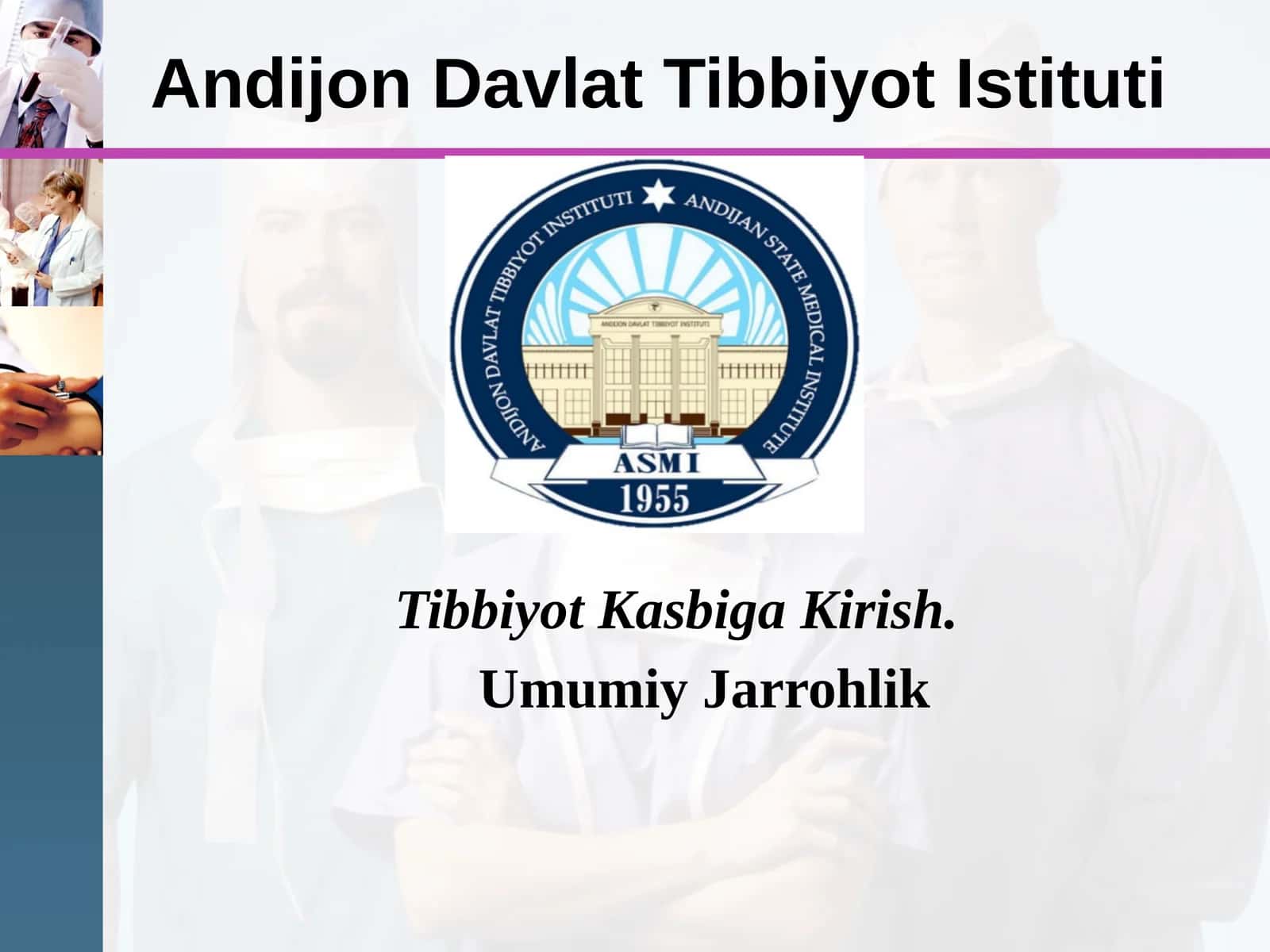 Umumiy Jarrohlik Operatsiyadan-keyingi Davr Asoratlarni Oldini Olish