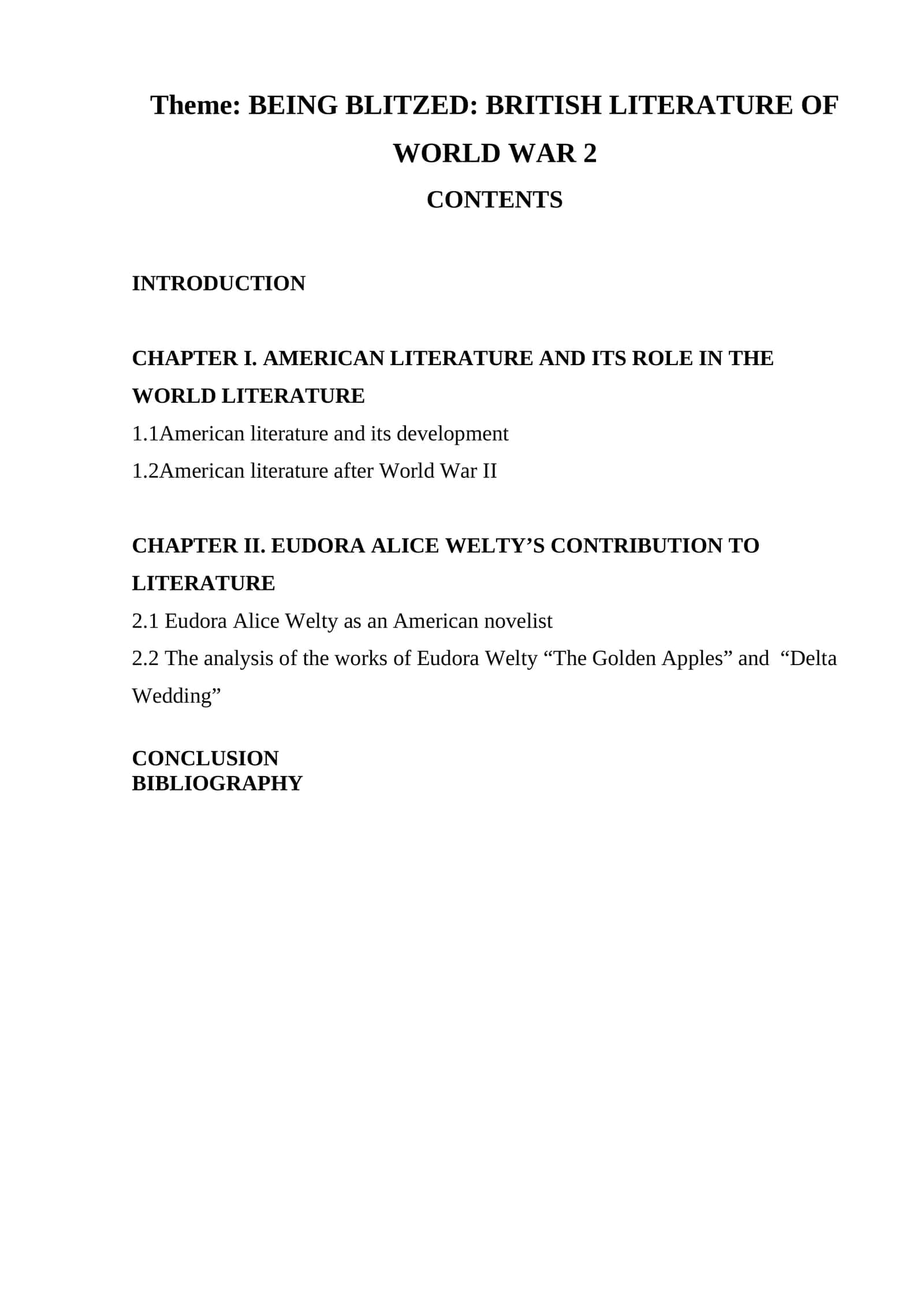 BEING BLITZED: BRITISH LITERATURE OF WORLD WAR 2
