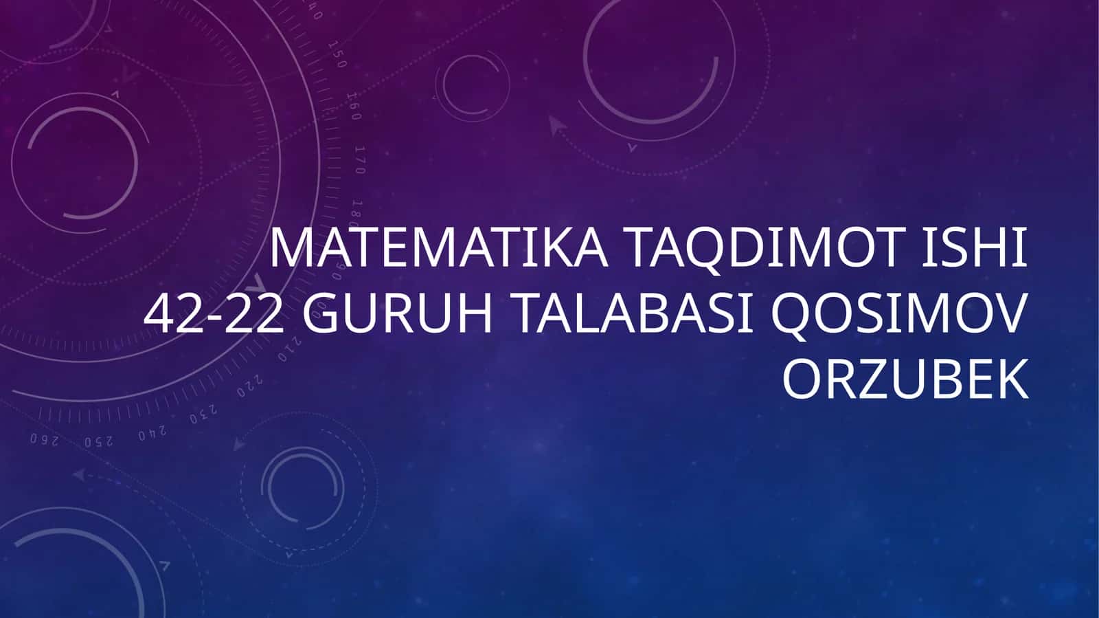 Vektorlar Ustida chiziqli amallar bajarish. VektorNing o‘qdagi proyeksiyasi. Yo‘naltiruvchi sinuslar
