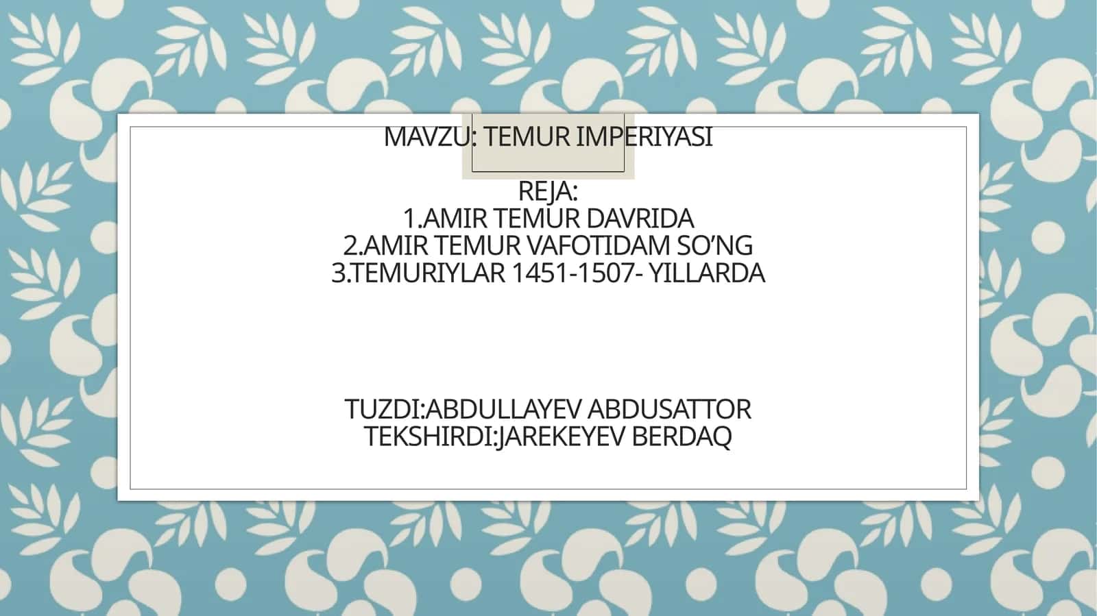 Temur imperiyasi