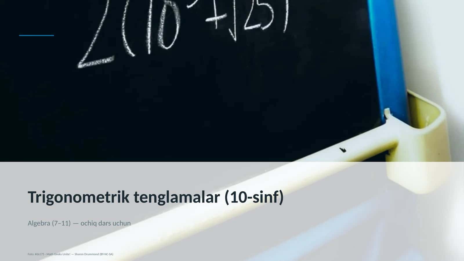 Trigonometrik tenglamalar (10-sinf)