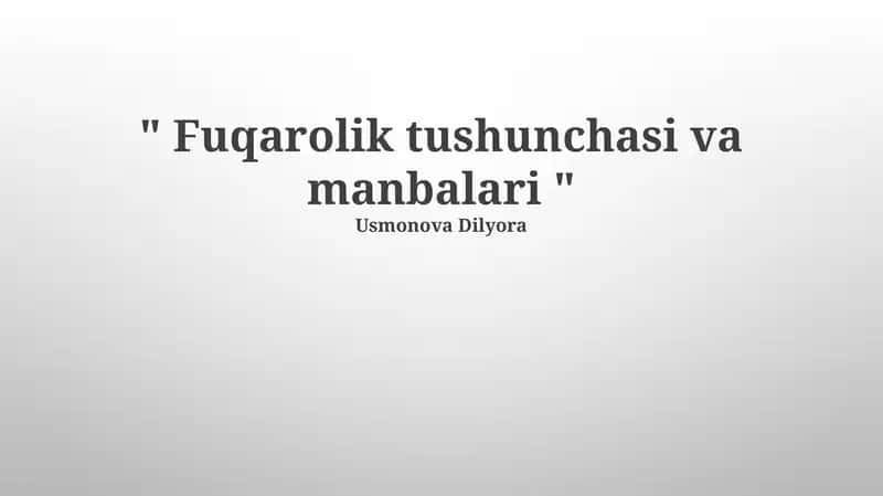 Fuqarolikning manbalari