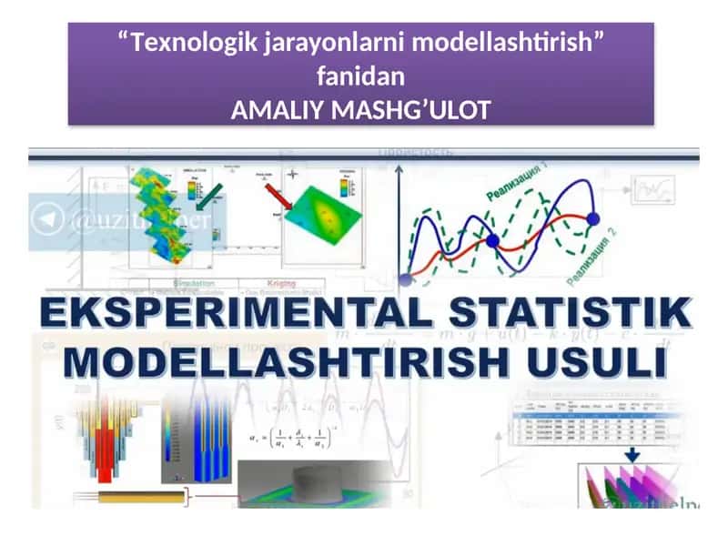 eksperimental statistik modellashtirish usuli