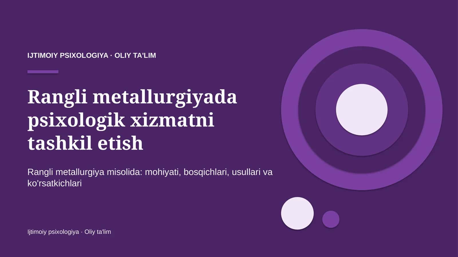rangli metallurgiyada psixologik xizmatni tashkil etish 6101