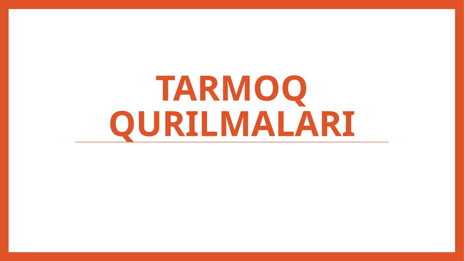 Tarmoqqurilmalari