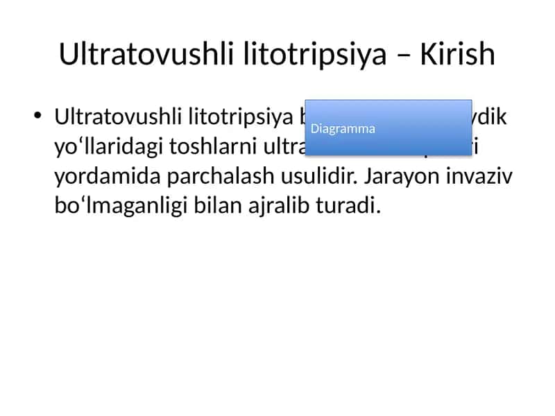 Ultratovushli litotripsiya asoslari