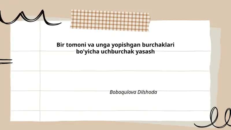 Uchburchakning asos tushunchasi