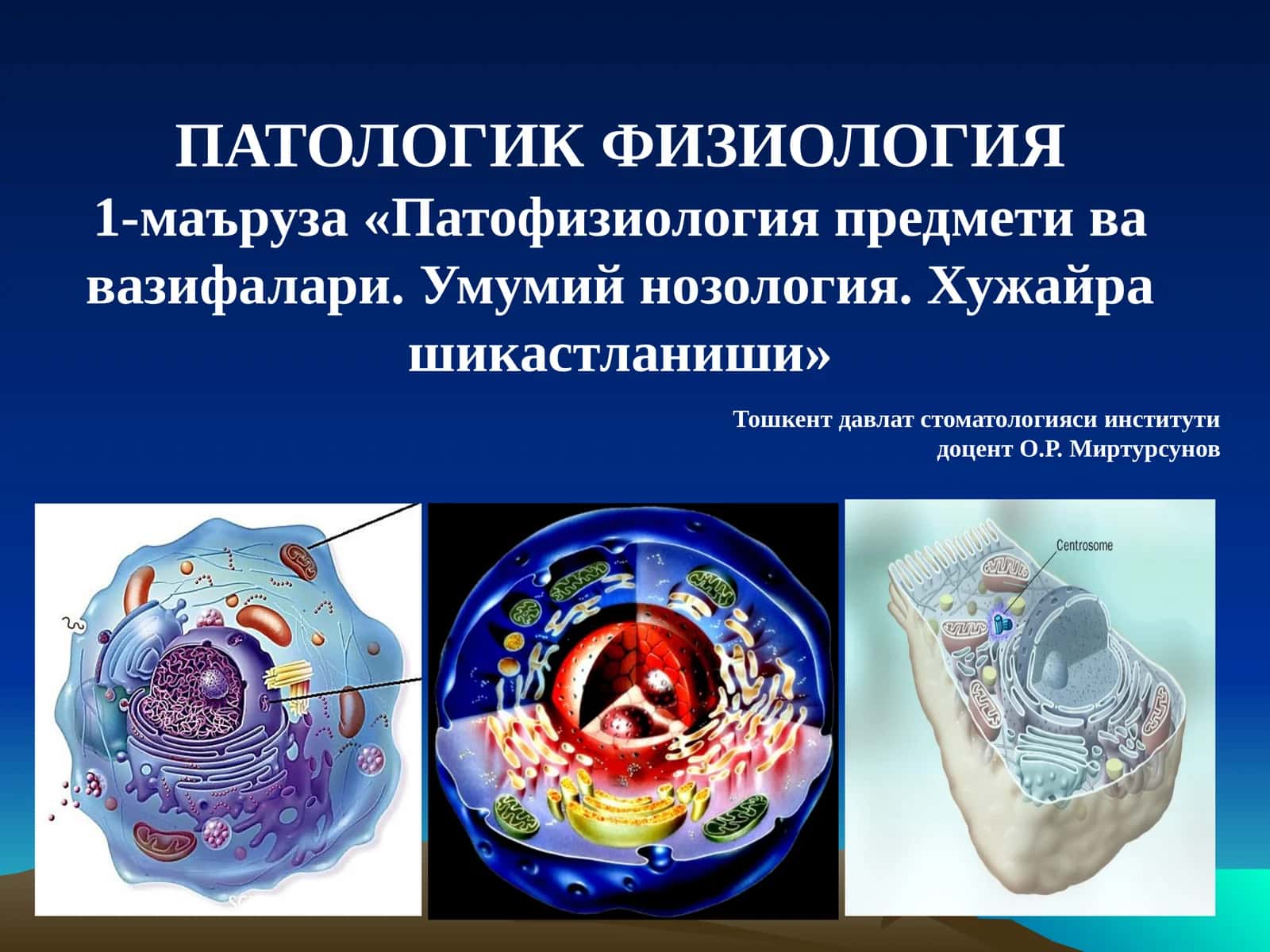 ПАТОЛОГИК ФИЗИОЛОГИЯ