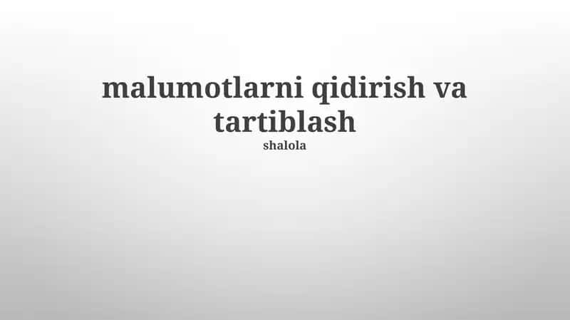 To'g'rilash saralash