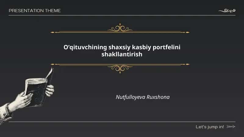 Oʻqituvchining shaxsiy kasbiy portfelini shakllantirish