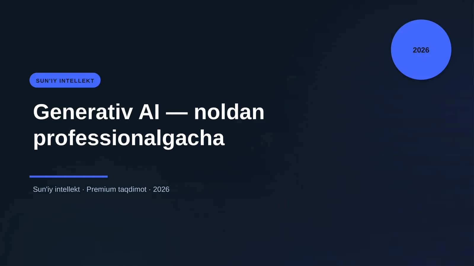 Generativ AI — noldan professionalgacha