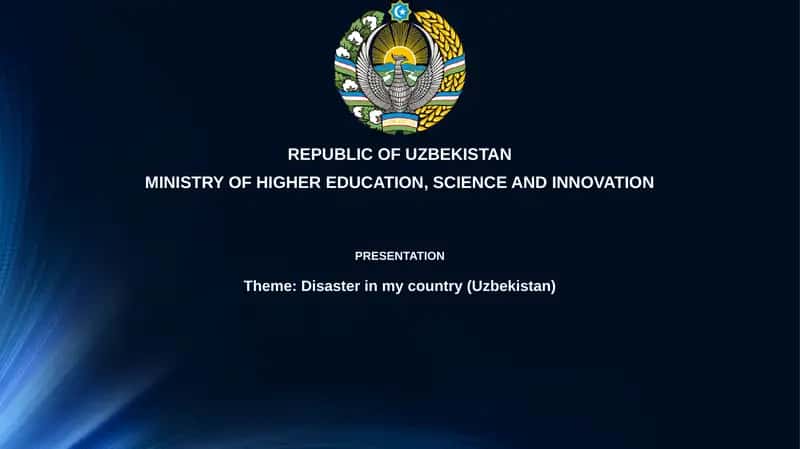 Presentation on Disaster in Uzbekistan