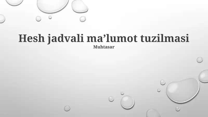 Xesh jadvallari