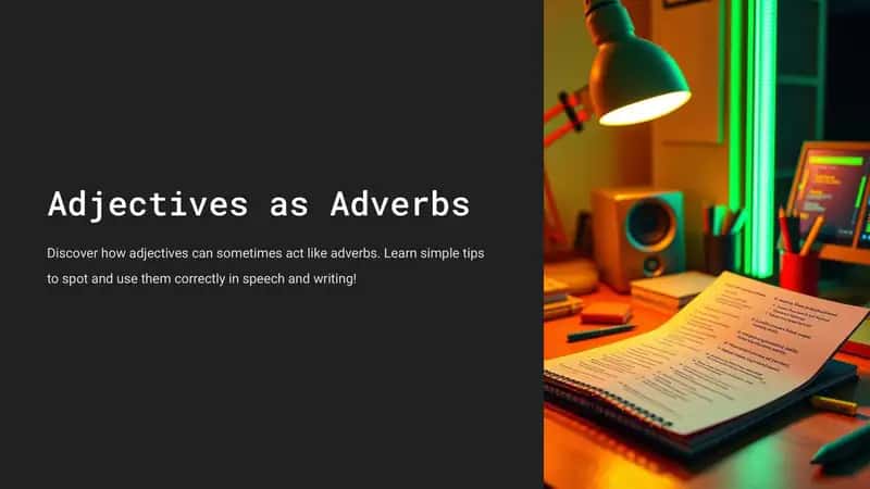 Adjectives as Adverbs