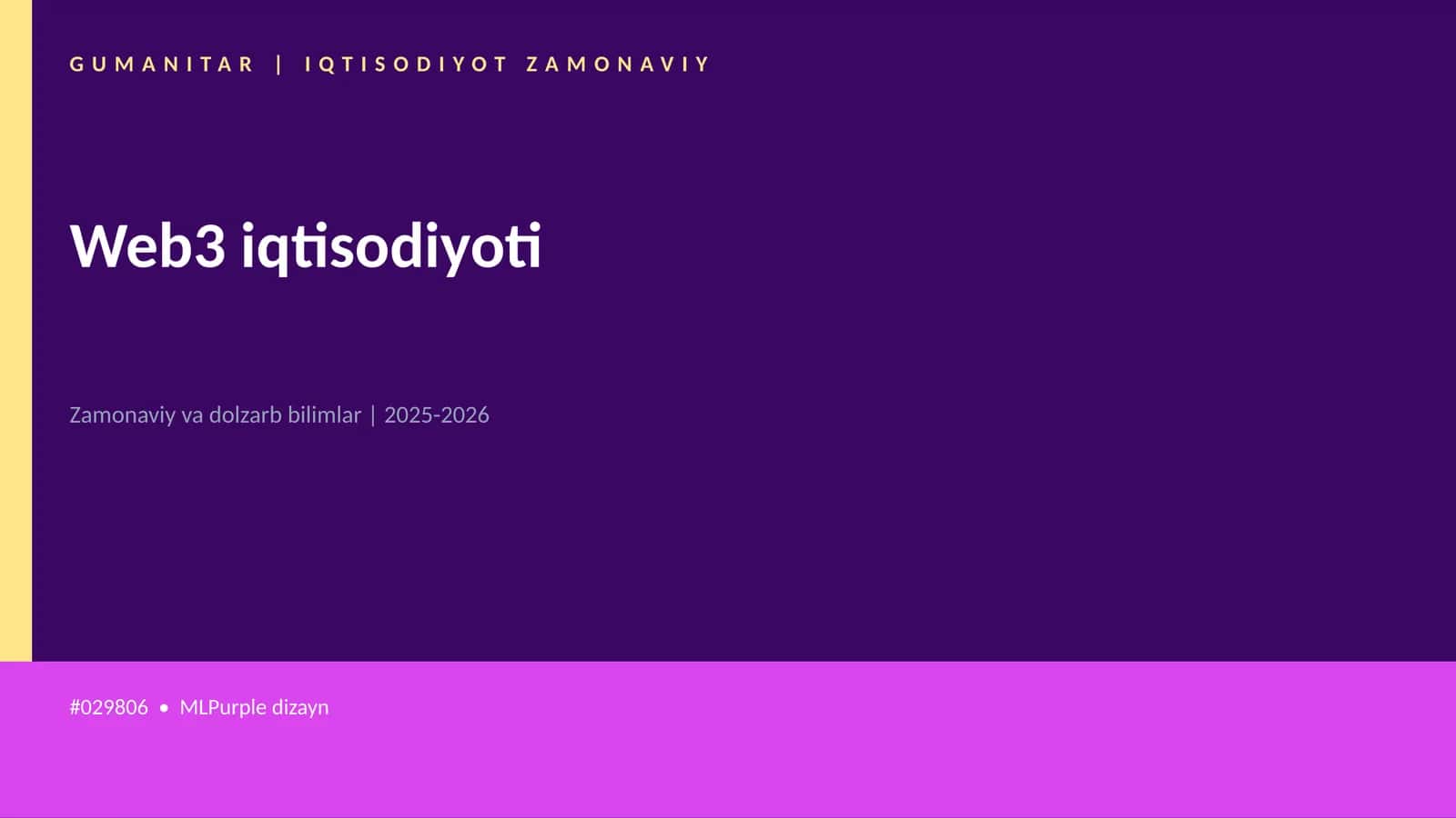 Web3 iqtisodiyoti