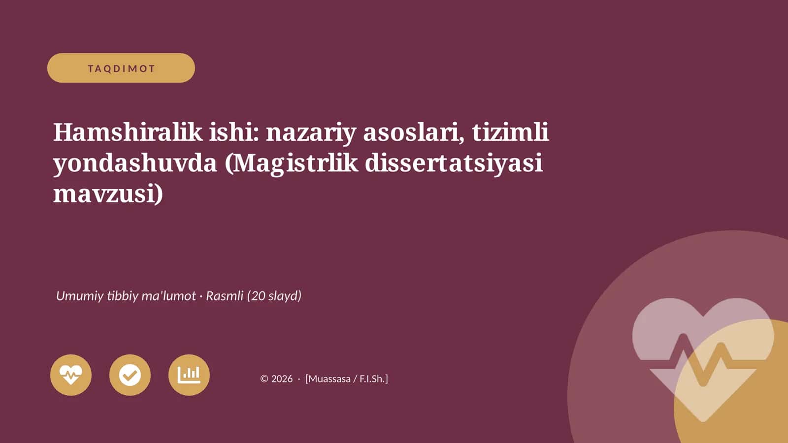 Hamshiralik ishi: nazariy asoslari, tizimli yondashuvda