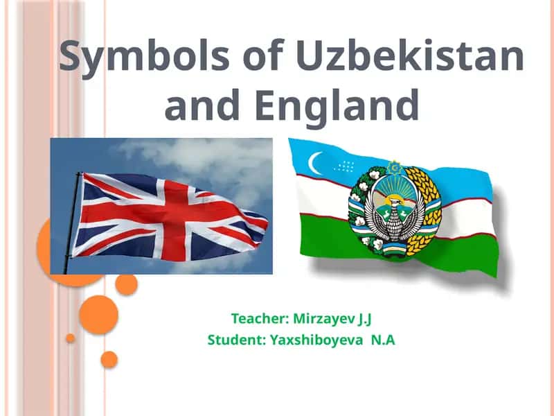 Symbols of Uzbekistan and England
