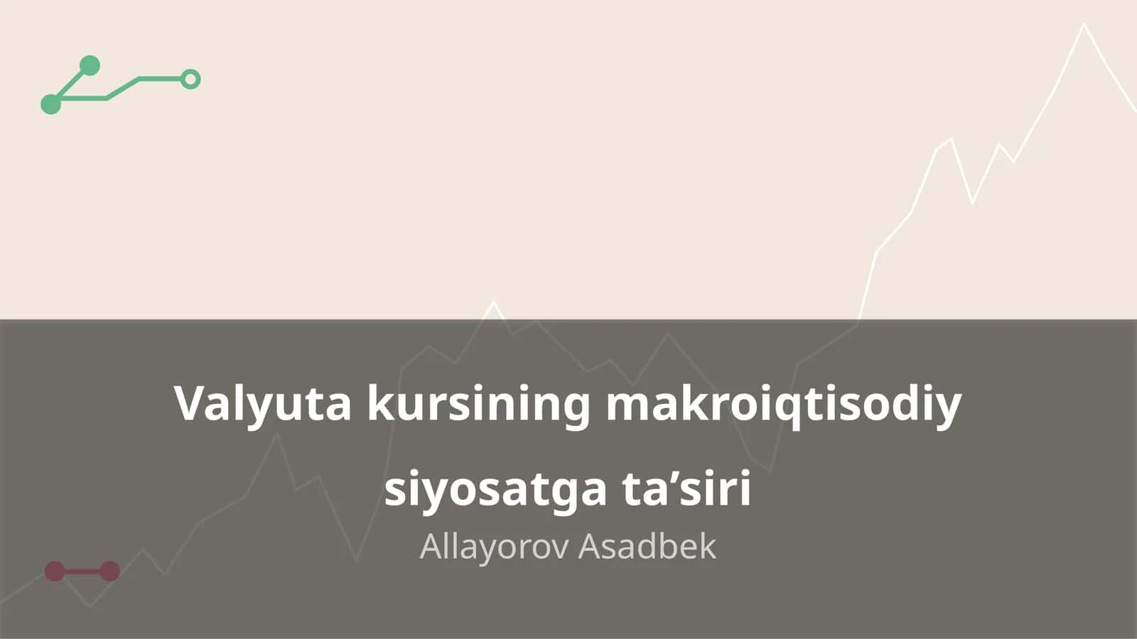 Valyuta kursining makroiqtisodiy siyosatga ta’siri
