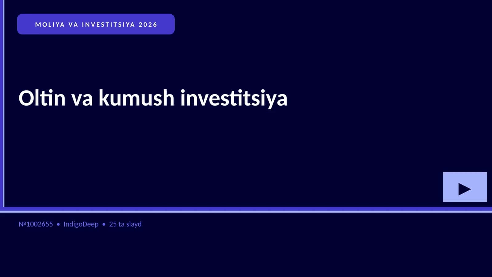 Oltin va kumush investitsiya